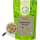 Worldwide Botanicals Organic Burdock Root – 1 lb - 100% Arctium lappa - Raíz de Bardana – Cut & Sift, Excellent Detox and Digestion Herb tea, Used to make Root Beer, 16 ounces