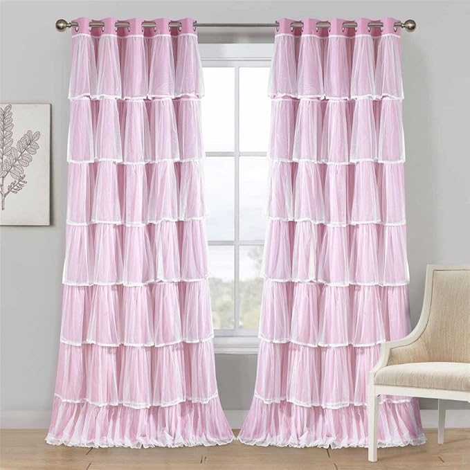 Amazon.com: Dreaming Casa Room Darkening Blackout Curtains with Tulle