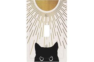 Light Switch Covers 1 Toggle Abstract Boho Mid Century Sun Cat Single Toggle Wall Plate Decorative Switchcover Electrical Swi