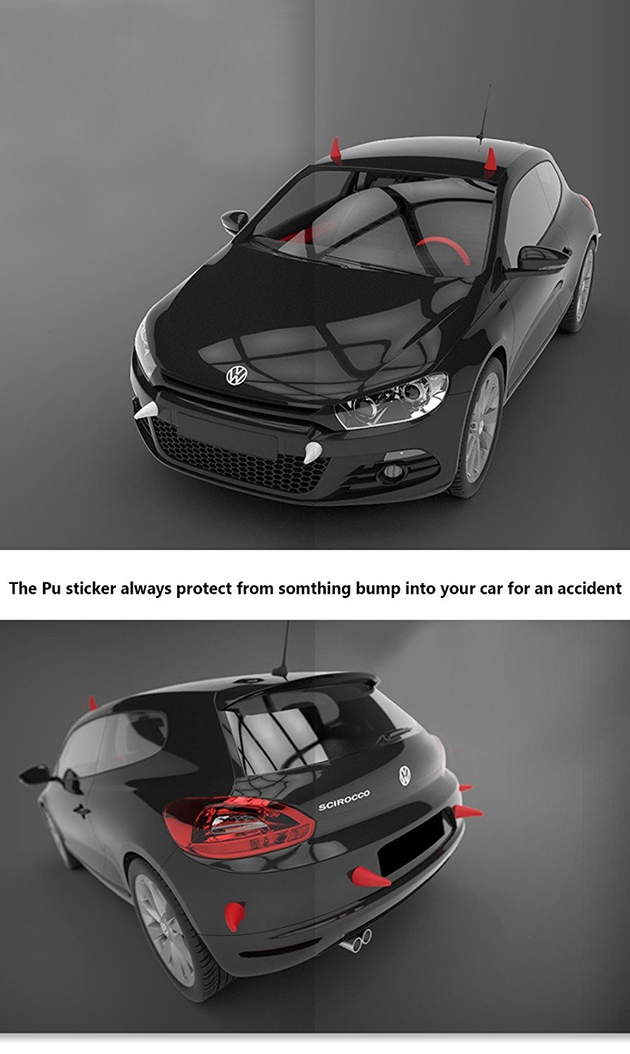 人気特価激安 3dカーステッカーpersonalizedウィンドウフロントガラスステッカー面白い車のステッカー粘着デカール車のユーザー レッド Car 01 B076szkrf3 New Evil Horn New Evil Horn 高速配送 Lactld Org