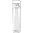 KOR ONE BPA Free Clear Reusable Water Bottle I 750mL I 25 Oz I Safe & Non-Toxic I Sustainable & Eco-Friendly I Leak Proof I One Click Cap w/ Handle I Wide Mouth I Great for Travel & Workouts