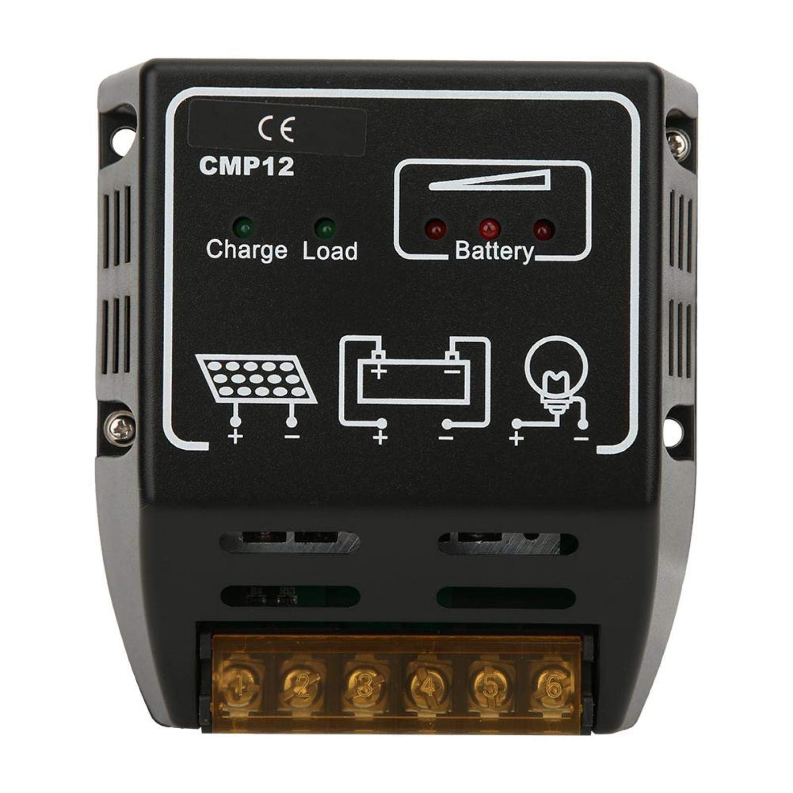 Solar Charge Controller, 20A 12V/24V CMP Intelligent Solar Panel Charge Controller with Over-Charge/Over-Discharge Protection for Small Solar Energy System