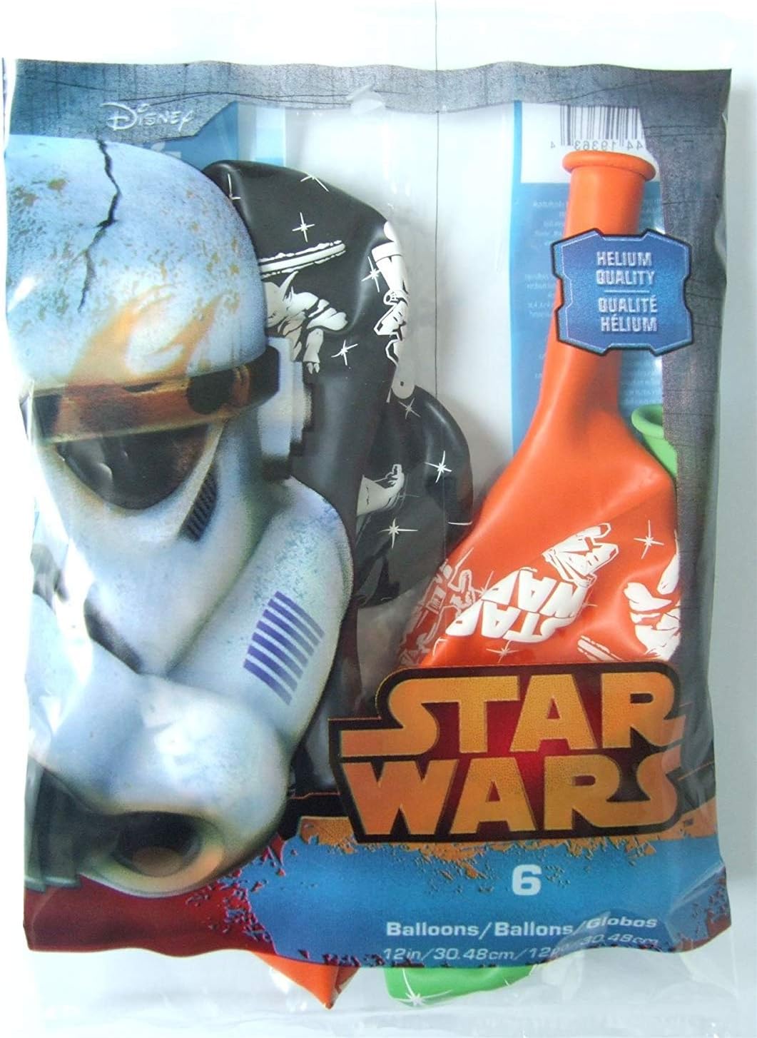 Qualatex 19363 Star Wars Darth Vader & Yoda, pack of 6 balloons, assorted, 12-Inch