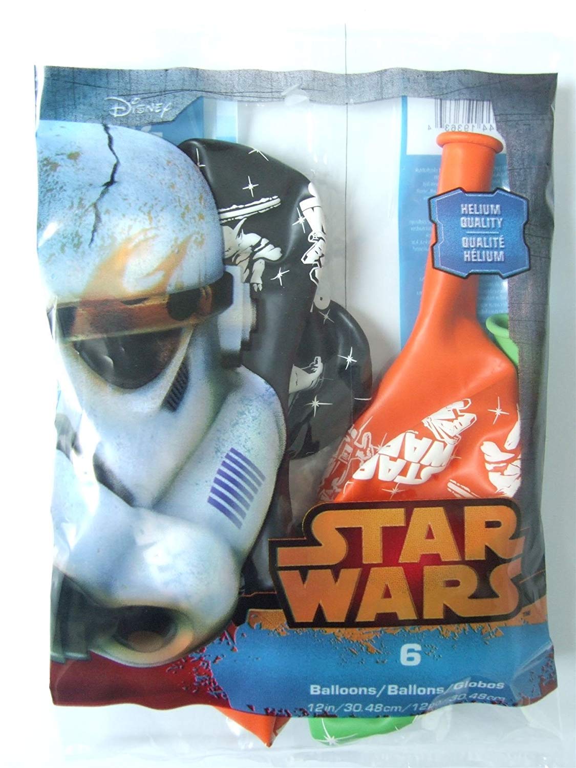 Qualatex 19363 Star Wars Darth Vader & Yoda, pack of 6 balloons, assorted