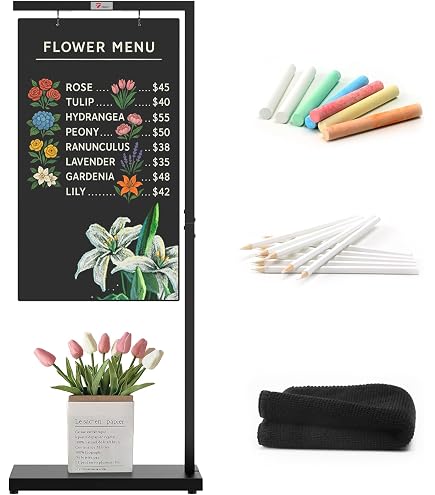 INNOVART Magnetic A-Frame Chalkboard Sign - 45x17 Inch With Shelf, Free Standing For Business Or Events - View #12