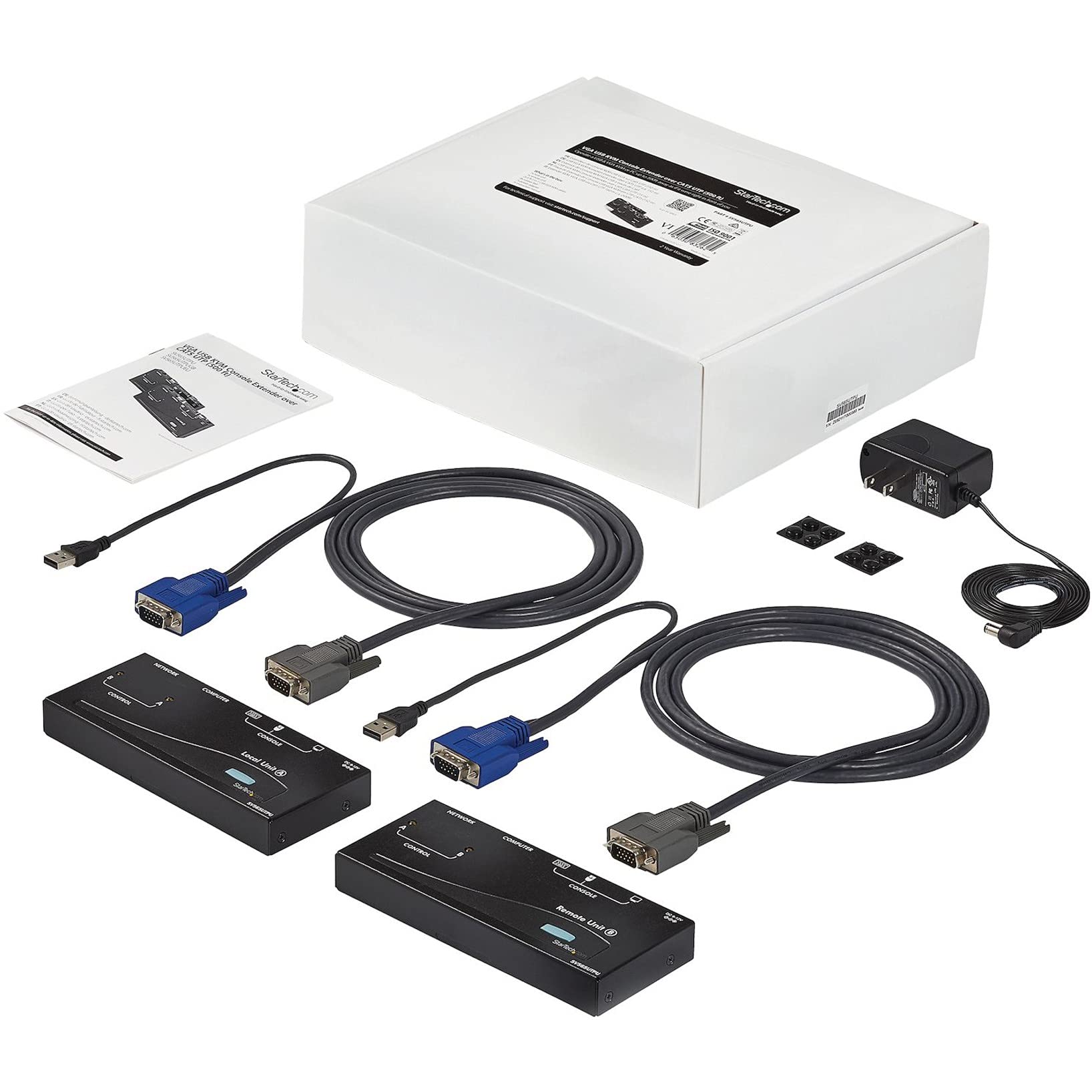 StarTech.com 500ft (150m) VGA KVM Extender - PS/2 & USB Host - KVM Console Over CAT5 Ethernet for Multiple Servers / Computers, TAA