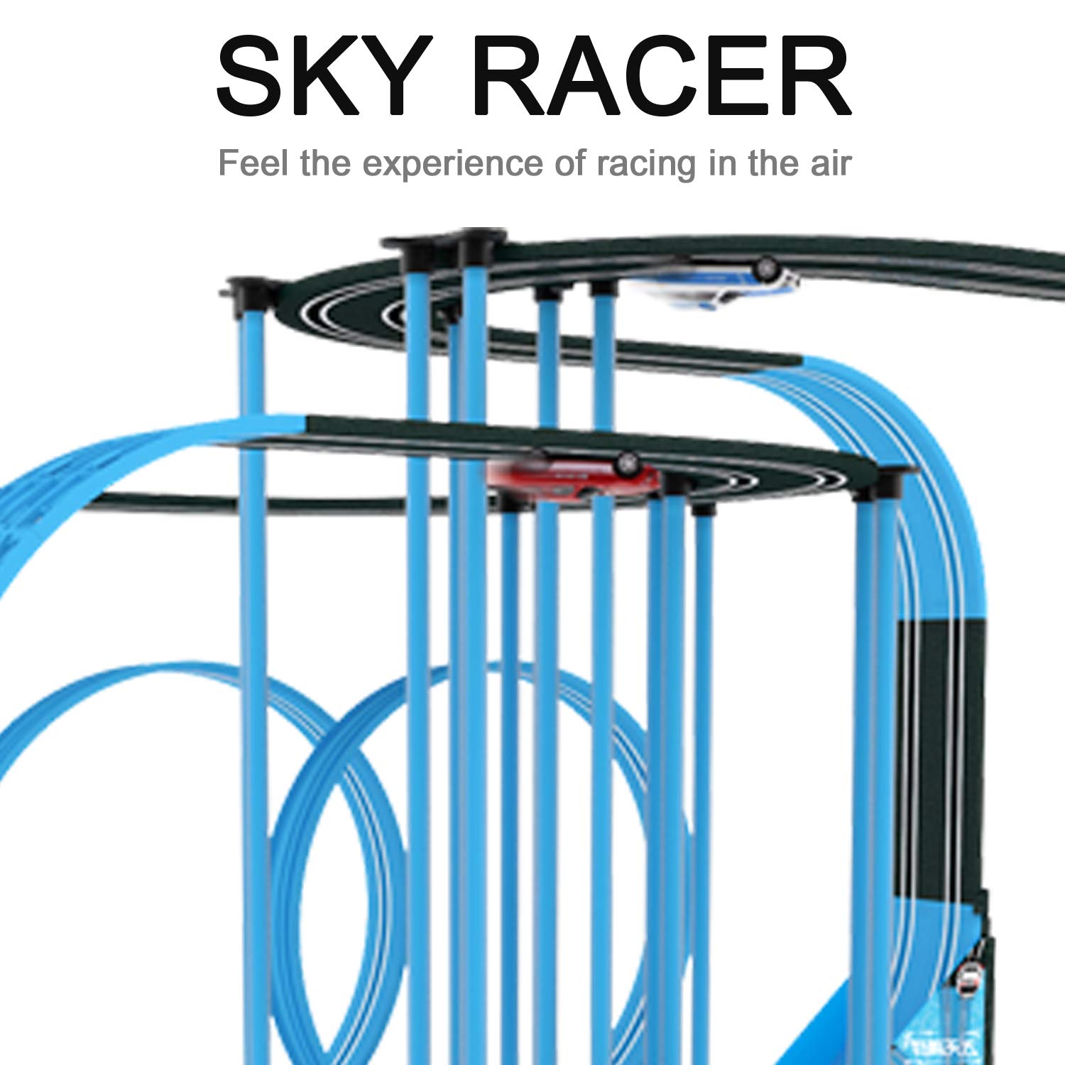 Sky Racer Slot car Race Set TR-39L 1:64 Scale