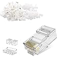 Amazon.com: CableCreation RJ45 Connectors, Cat 6A RJ45 Modular Plug ...