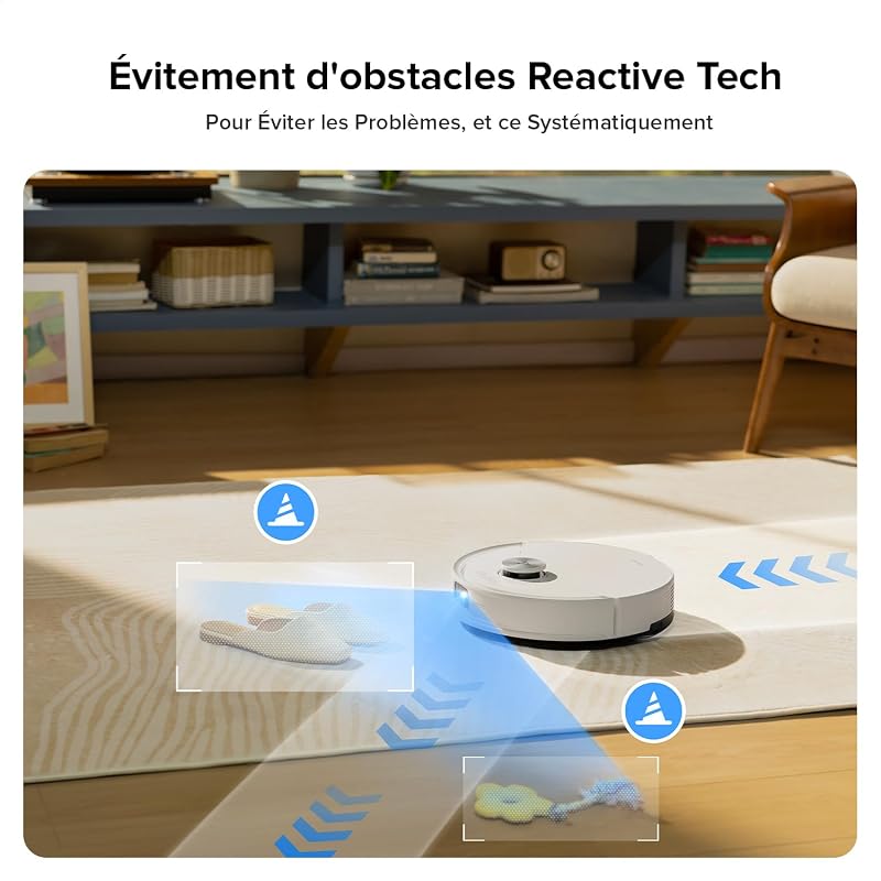 Q10 S5 Set Robot Aspirateur Laveur 10000Pa, Double Anti-emmêlement