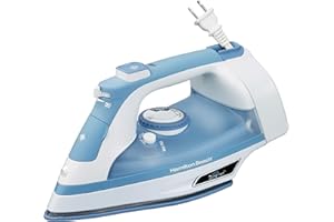 Hamilton Beach Steam Iron & Vertical Steamer for Clothes with Scratch-Resistant Soleplate, Adjustable Steam Settings + 8’ Cor