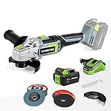 WORKPRO 20V Cordless Angle Grinder Kit, 4-1/2