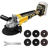 Cordless Angle Grinder Compatible with Dewalt 20V Max Battery, 10000RPM Brushless Motor, Electric Grinder Power Tools with 6 