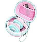 RAIACE Hard Travel Storage Case Compatible with iClever BTH12 / BTH26 / IMYB/JoySpark-T5 / Candy Bila BH03 Headphones, Protective Carrying Bag. (case only) - Pink