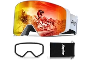 RAYTICE Ski Goggles Lenses are Produced by Carl Zeiss Sunlens, Flip-Up Snow Goggles with Replaceable Lens for Men and Women