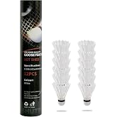12 PACK Badminton Shuttlecocks,Badminton Birdies with Great Stability.Has High Speed Badminton.Durability for Indoor Outdoor Training Sports,Great for Trainers, Amateurs, Beginners and Family