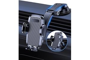 Car Phone Holder Mount - Adjustable Dashboard & Air Vent Compatible with All Smartphones, Secure Suction Cup for Easy Install