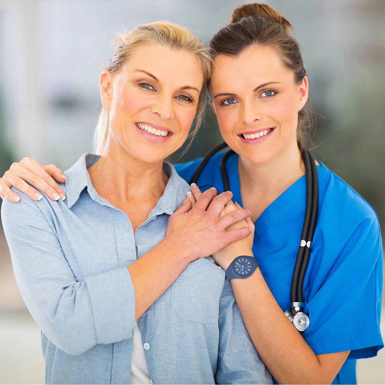 GOLDEN HOUR Armbanduhr Damen wasserdichte Digital Analoge, Unisex-Sportuhren für Uhr Damen Studenten Mädchen Jungs – leuchtende, Leicht Ablesbares Zifferblatt, Silikonarmband Krankenschwester Uhren