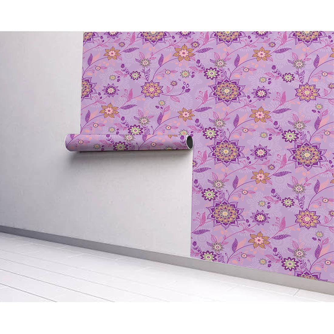 AS Interior PVC Beautiful Purple Flower for Decor Self Adhesive