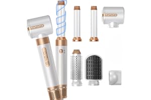 YITRUST Blow Dryer Brush 7inONE,110000RPM High-Speed Negative Ionic Hair Dryer with Diffuser Concentrator,Curling Iron Hair Straightener Round Brush Blow Out Magic Styler,Volumizing Air Styler