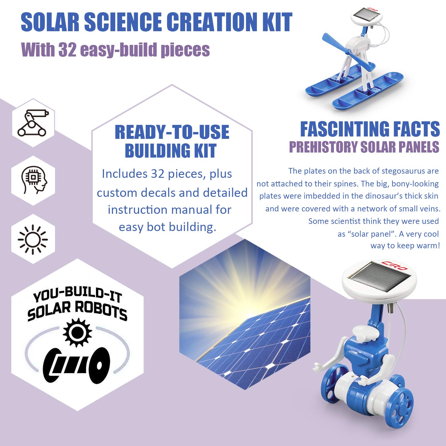 solar science robot kit 6 in 1