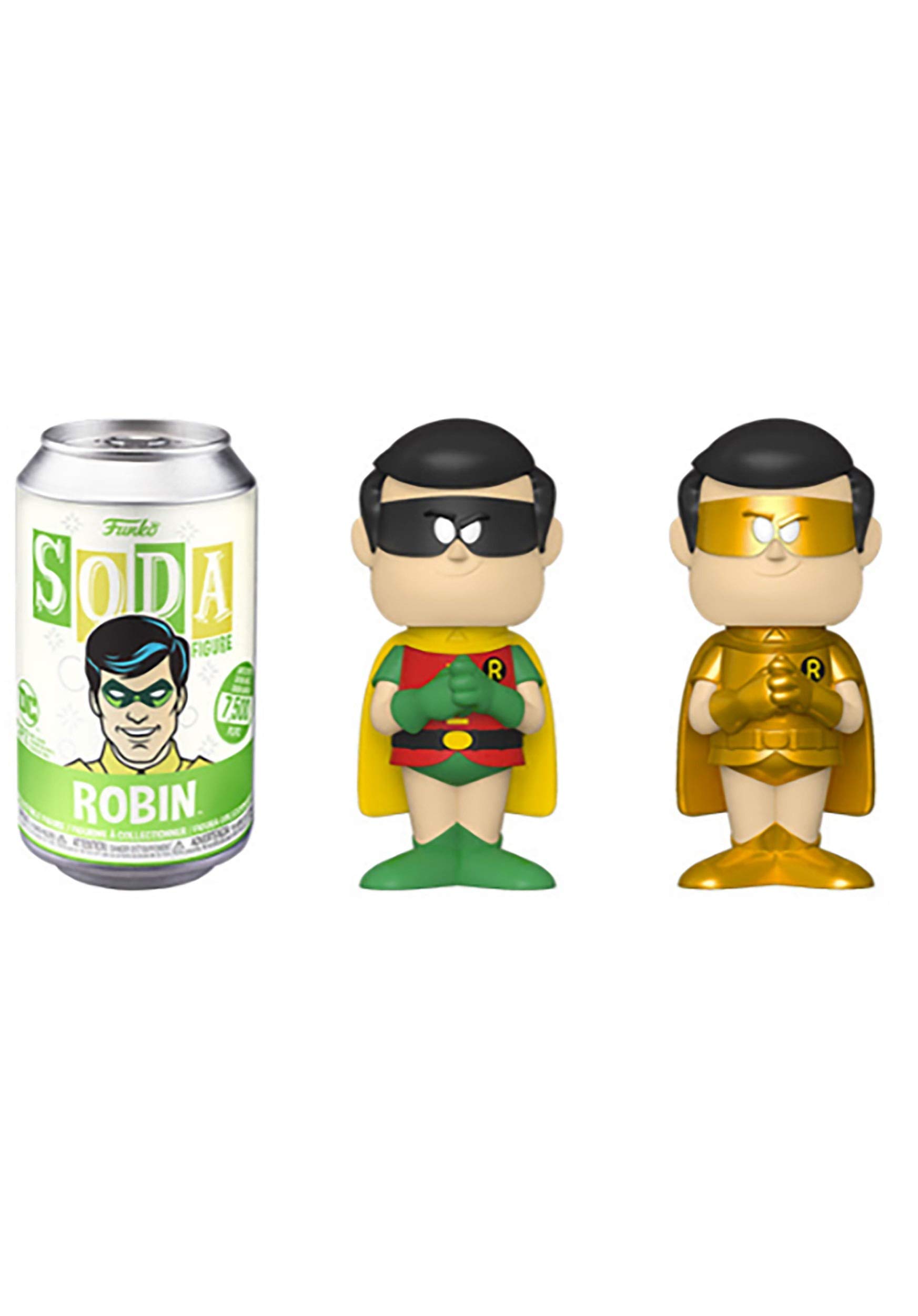 Funko Vinyl Soda: DC - Robin - 1/6 Odds for Rare Chase Variant Collectible Toy - DC Comics - Collectable Vinyl Figure - Gift Idea - Official Merchandise - Toys for Kids & Adults - Comic Books Fans