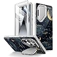 i-Blason Cosmo for Samsung Galaxy S24 Ultra Case with Camera Cover Stand, [Support MagSafe] Stylish 360 Full Case with Screen Protector & Kickstand Magnetic Phone Case for S24 Ultra, Nightsky