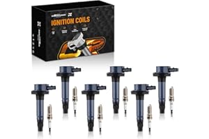 maXpeedingrods UF553 Set of 6 Ignition Coil Pack and Iridium Spark Plugs Fit for Ford Mazda Lincoln 3.5L 3.7L V6, Ignition Coil Kit Replaces UF-553