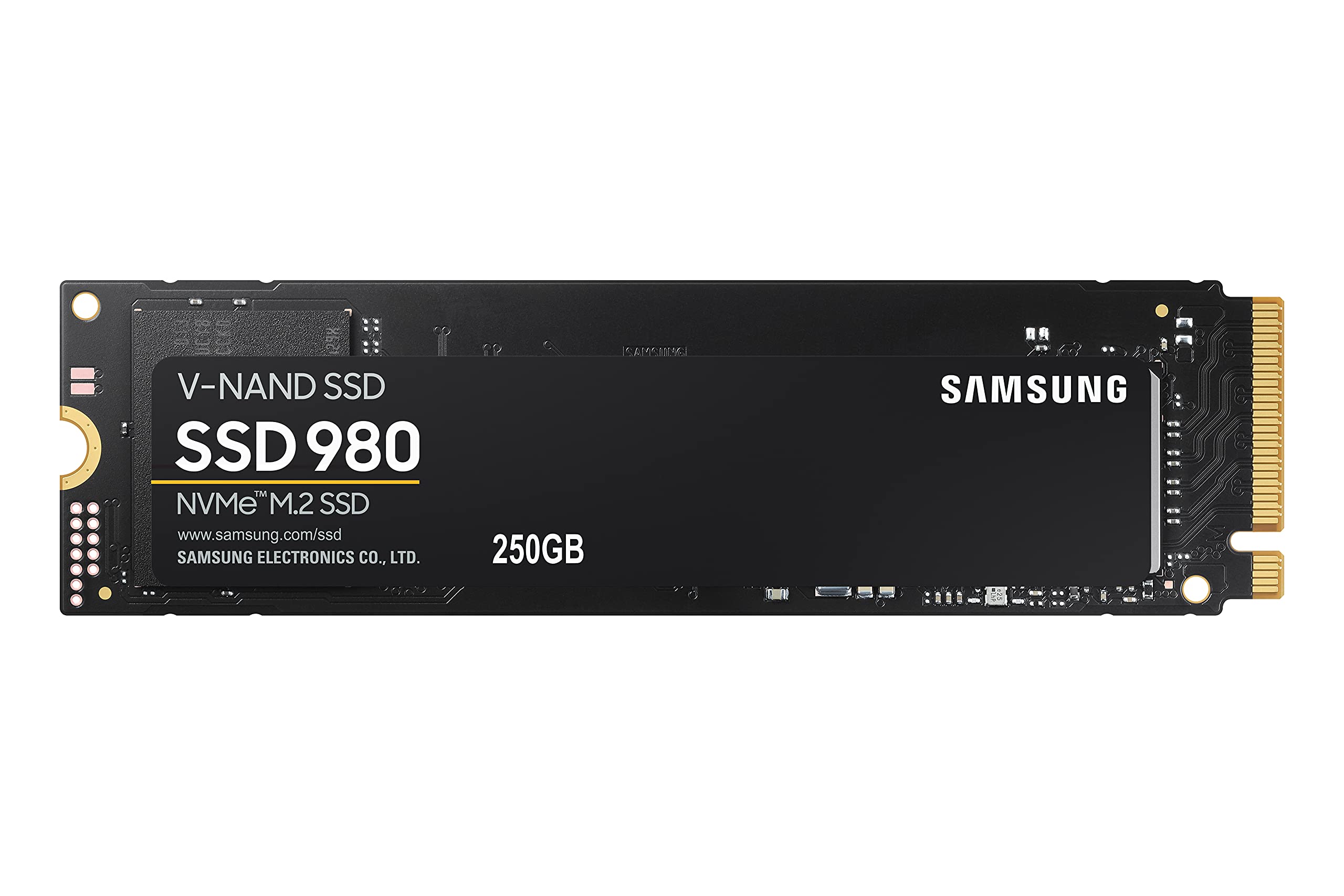 Samsung 980 NVMe M.2 SSD, 250 GB, PCIe 3.0, 2.900 MB/s Lesen, 1.300 MB/s Schreiben, Interne SSD für Gaming und Alltagsanwendungen, MZ-V8V250BW