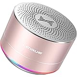 LENRUE Portable Wireless Bluetooth Speaker with Lights and Lanyard,5W Mini Small Metal Speakers Bluetooth 5.0/Aux-in for iPho