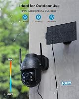 ieGeek 2K Solar Security Camera Outdoor Wireless 2pcs 360° Pan Battery with view 9