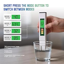 TDS Water Tester, 4 in 1 TDS Meter Digital Water