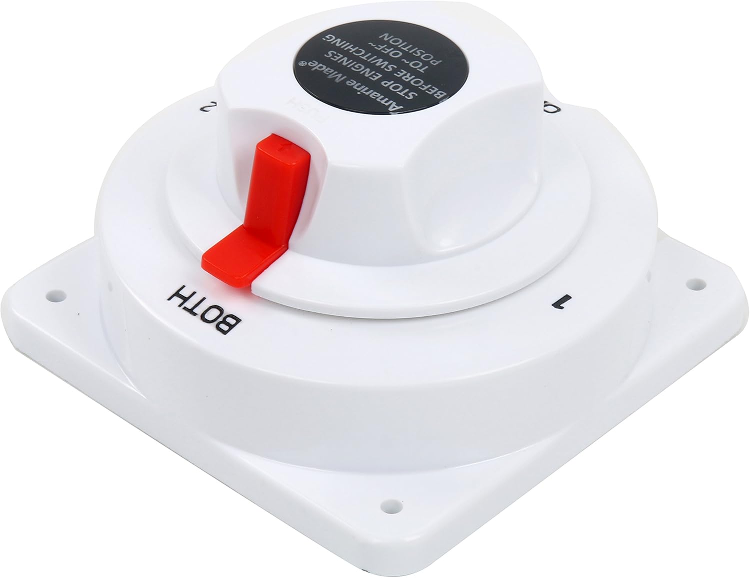 Amarine Made Battery Selector Switch White Distribution Marine Boat Battery Switch : Guest Battery Selector : Sports & Outdoors