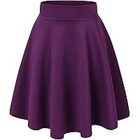Women's Stretchy High Waist A-Line Skater Skirt - Casual Mini Skirt For Fall 2025