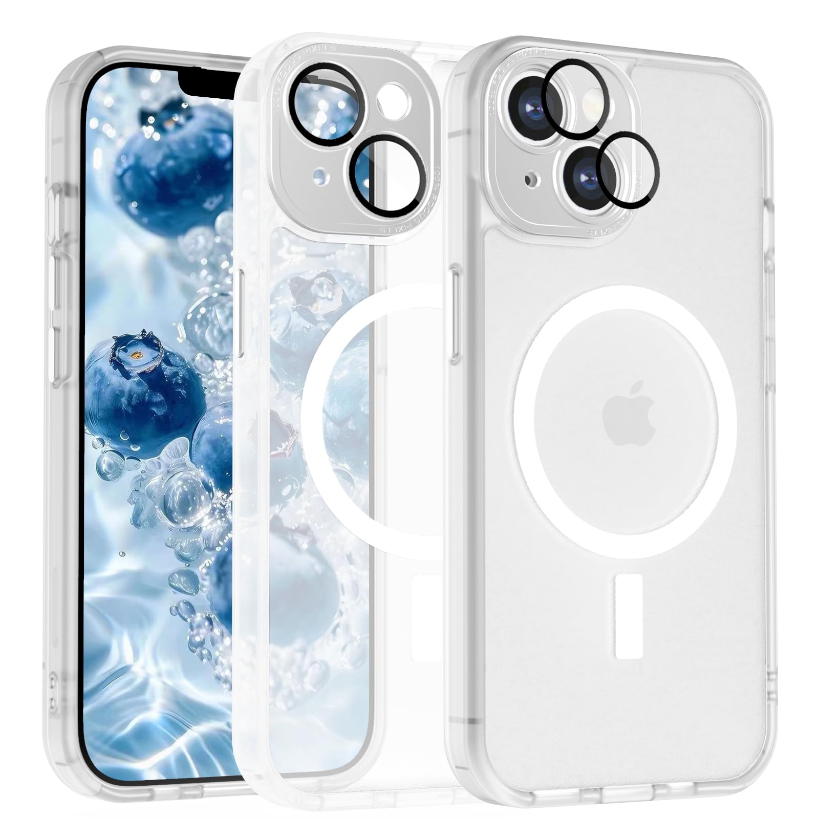 YUANDMI iPhone 13 Phone Case, Hany Case iPhone 13 Phone Cover Magnetic Lightweight Thin Matte Touch Camera Protection Scratch-Resistant Anti-Yellow Non-Slip Shockproof