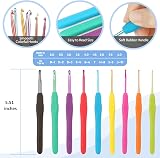 Aeelike 40 PCS Crochet Kit for Beginners Adults with Ergonomic Hooks Storage Bag view 5