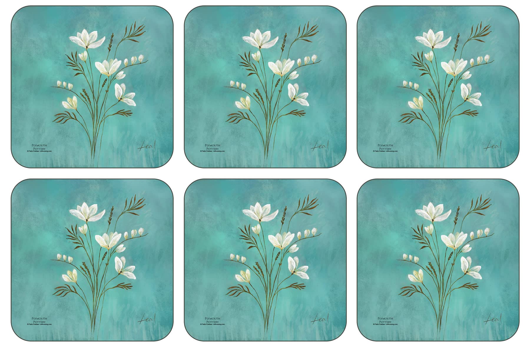 Plymouth Pottery - Infinity Coasters - Set of 6