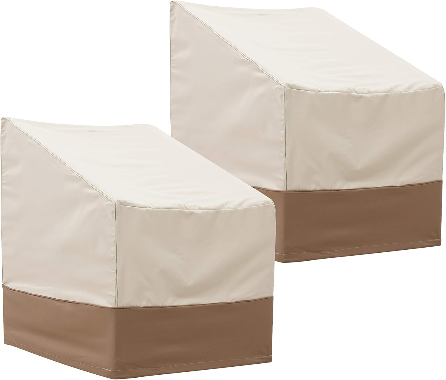 Finnhomy Outdoor Patio Chair Covers Set of 2 Waterproof Furniture Chair Covers Weather/Fade Resistant 2 Pack Beige 25.5" L X 32.5" D X 34" H
