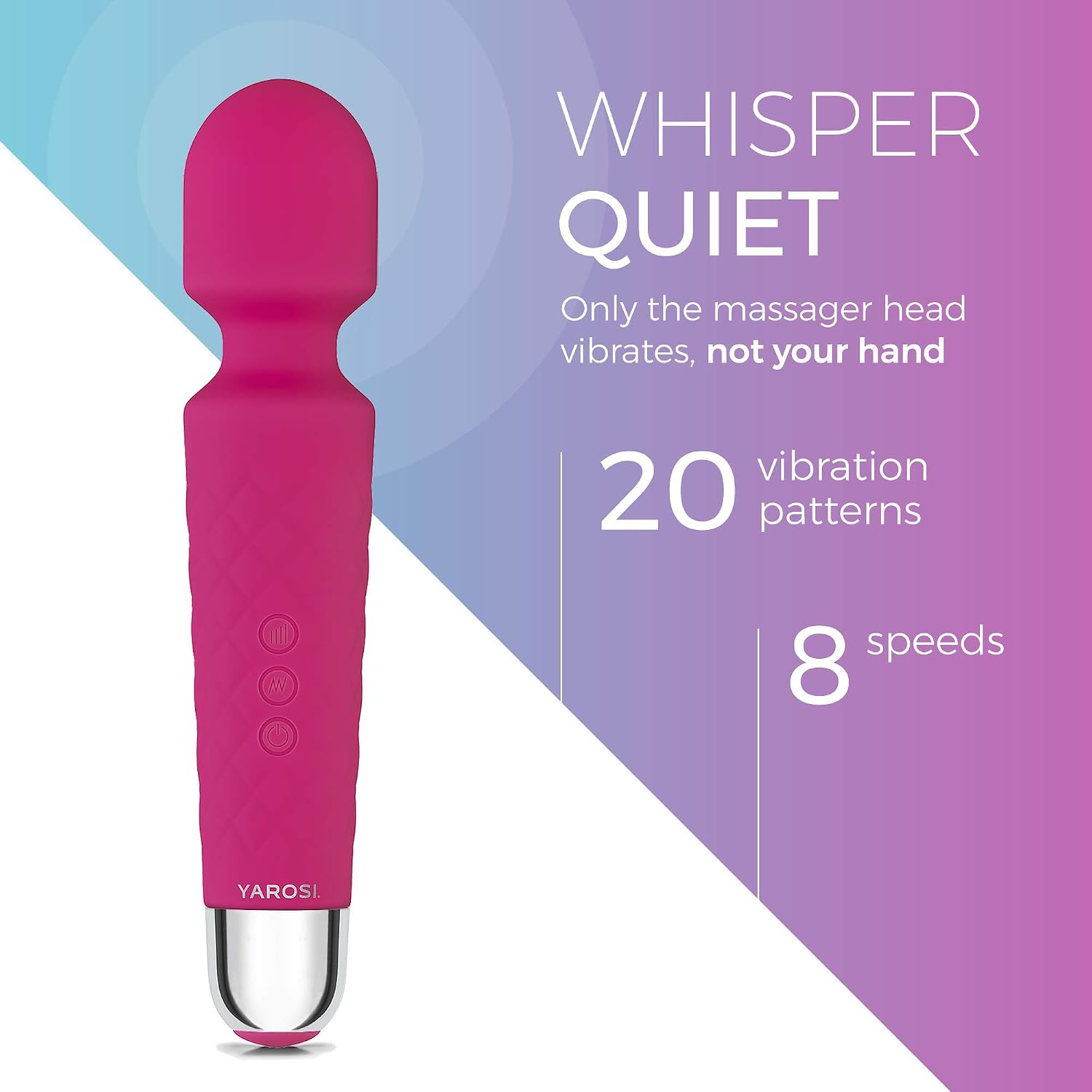 Yarosi Mini Massager- Strongest Cordless Handheld Vibrating Power, Best Rated for Travel Gift, Magic Stress Away - Image 3