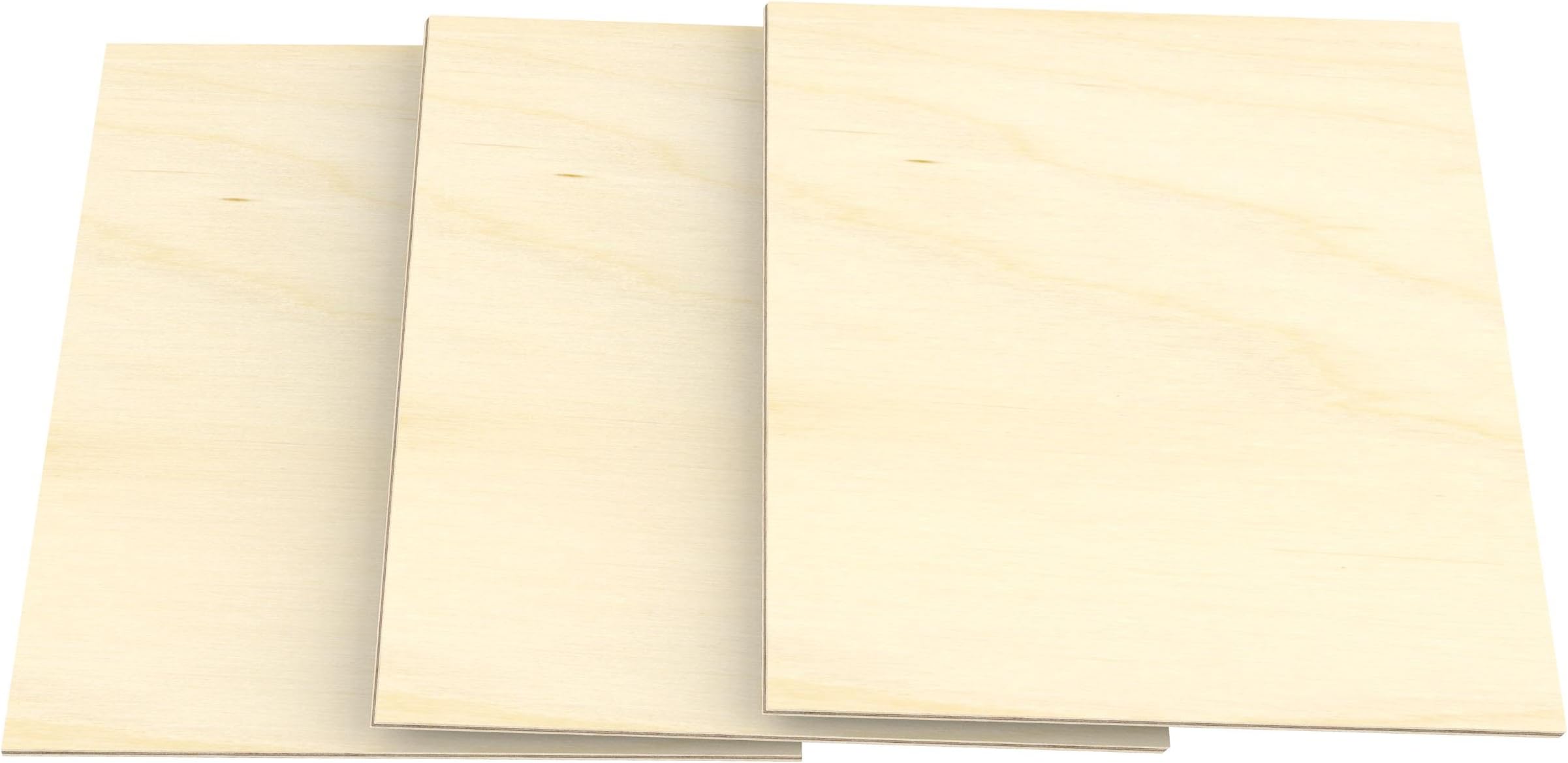 AUPROTEC 3X A4 Plywood Sheets 10mm Birch (210 mm x 297 mm) First Class Birchwood Solid ply Wood Hardwood Panels for Arts and Crafts fretsaw Woodworking jigs Painting Drawing Board