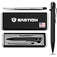 BASTION® Luxury Carbon Fiber Bolt Action Pen Durable Professional Ballpoint Pen for Travel, School and Work Birthday Gift Idea - Black Stainless Steel