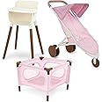 LullaBaby – 14-inch Baby Doll Accessory Bundle – Nursery Care Set – High Chair, Playpen & Jogger Stroller – Pretend Play Toys – Kids Ages 2 & Up – Baby Doll Nursery Playset