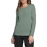 Tommy Hilfiger Women's Crewneck Ribbed Long Sleeve Shirt
