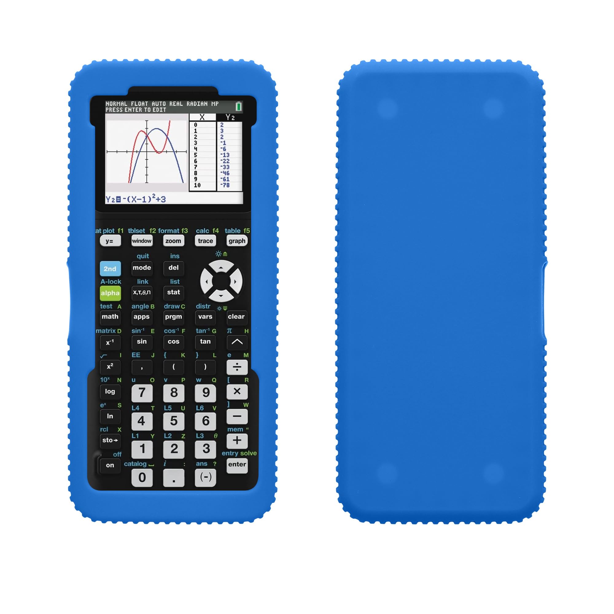 kwmobile Graphic Calculator Case - Compatible with Texas Instruments TI-84 Plus CE - Dark Blue