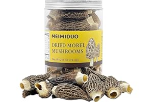 MEIMIDUO 2.8 Oz Delicious Grade AAA Dried Morel Mushrooms for Cooking, Ketone Friendly, Gluten-Free, Fat-Free, Sugar-Free, No additives, Healthy, Nutritious & Umami Morel Mushrooms