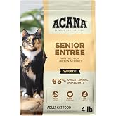 ACANA Dry Cat Food Senior Entr&eacute;e Chicken Turkey and Duck 4lb Bag | For Senior Cats, High Protein, Includes Probiotics, Omega-3 Fatty Acids, Digestive Health, Joint Support, Free-Run Poultry