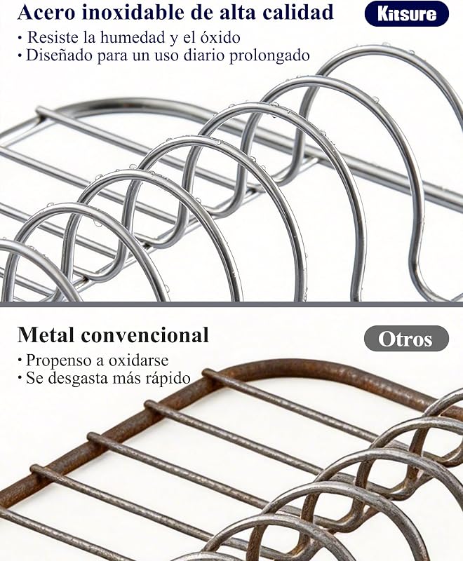 Escorredor de pratos extensível em metal, 40,9-67,6 cm
