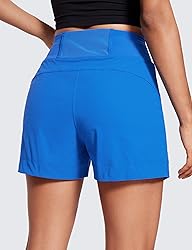 CRZ YOGA Women's Lightweight Mid Rise Hiking Shorts