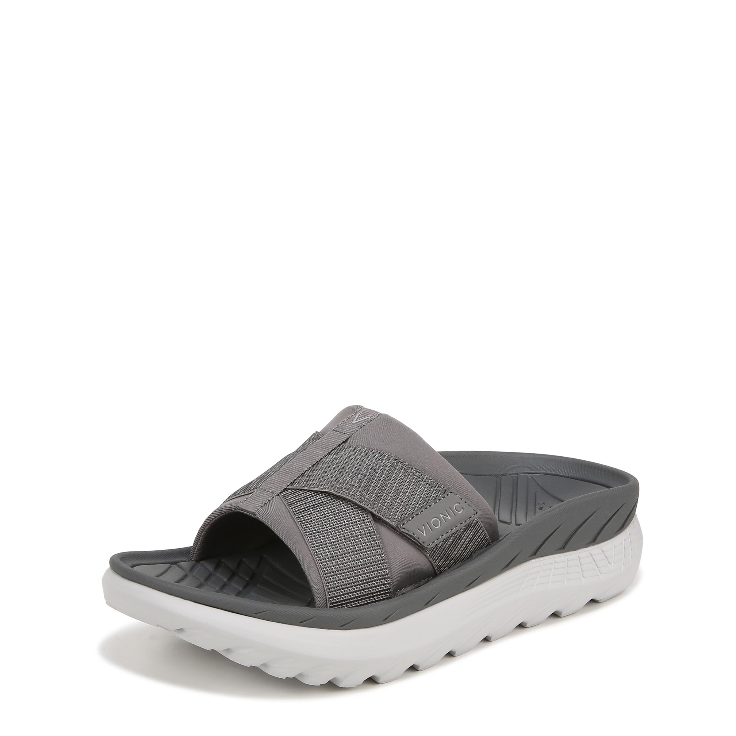 Photo 1 of Vionic Rebound Recovery Sandals Charcoal Grey Fabric 13 M