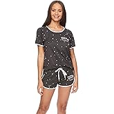 U.S. Polo Assn. Summer Pajamas for Women 2 Piece with Tee and Shorts, Summer PJs Set, Short Pajama Set for Women