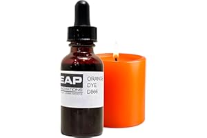 EAP Innovations Liquid Candle Dye, Vibrant, Long-Lasting Color, Fully Soluble for Flawless Blending, Liquid Dye for Candle Making, Highly Concentrated for Customizable Shades, Orange, 1 oz
